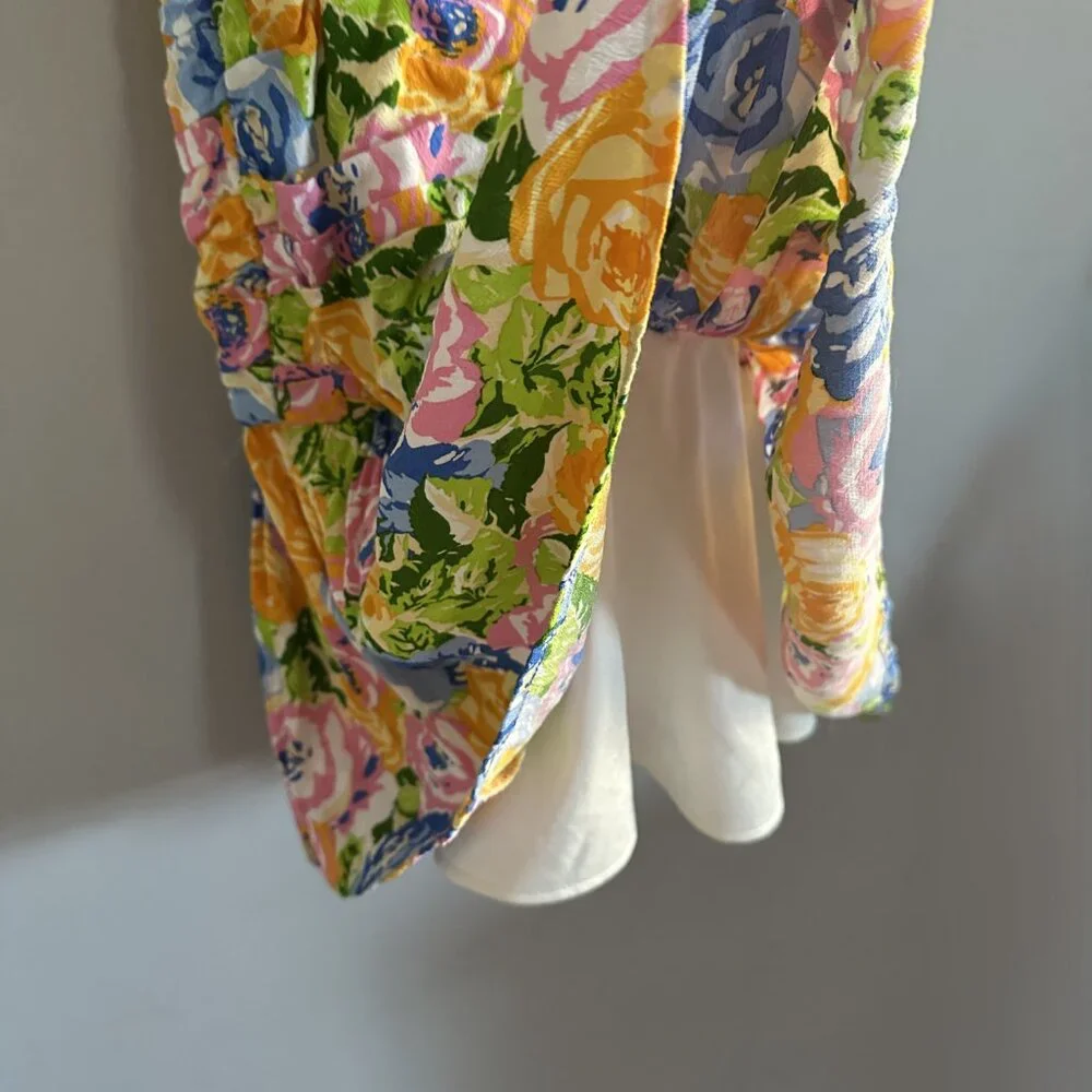 Zara Floral Mini Dress Size XS - Picture 9 of 10
